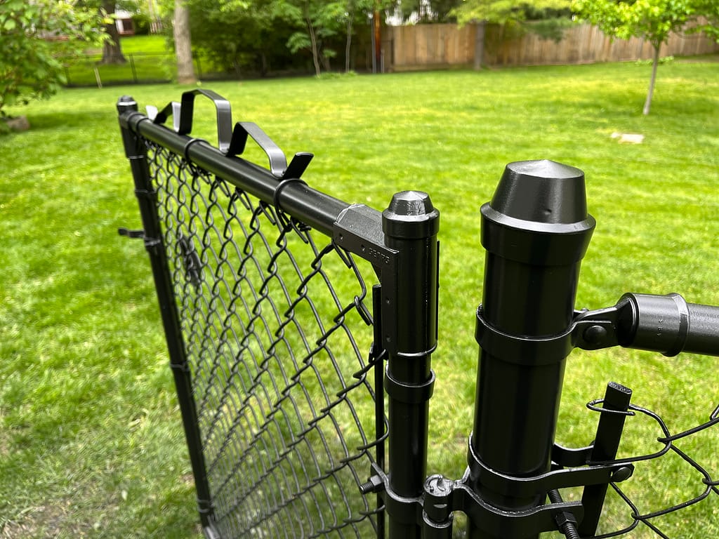 Chain link fence painting